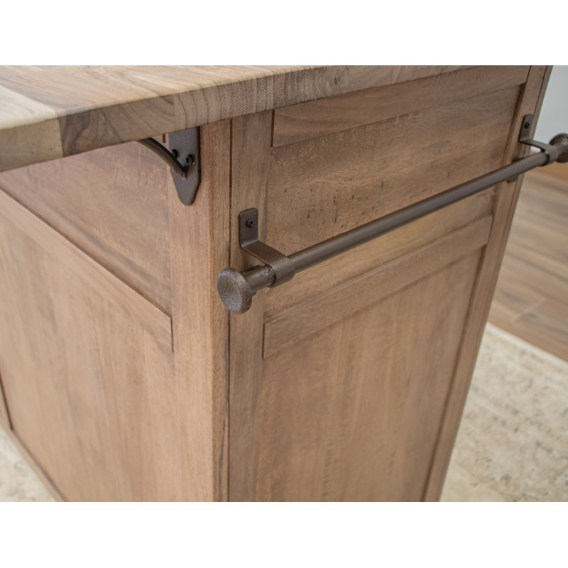 Natural Parota Solid Wood Kitchen Island