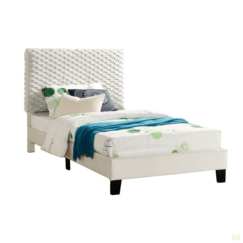 Lit plateforme tapissier Findlay, Twin