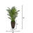 Faux 4.5Ft Areca Palm in Tapered Square Zinc Planter-1830619035