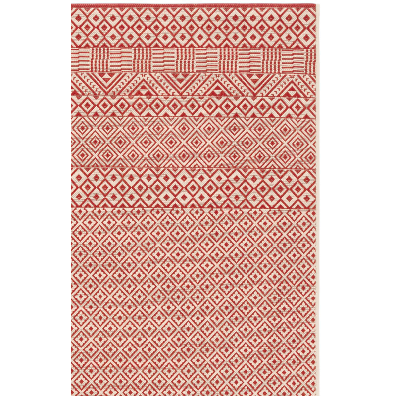Tapis d'intérieur / extérieur Courtyard Performance Southwestern, Tapis de couloir 2 pi 3 po x 14 pi