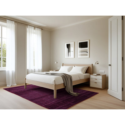 Tapis mauve lavable à la machine