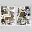 Ensemble 2 pièces d'art mural collage monochrome-112375318-112375321