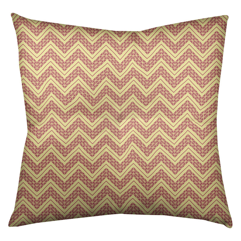 Coussin Rhonda Cheval, 26 po x 26 po, Jaune / rouge