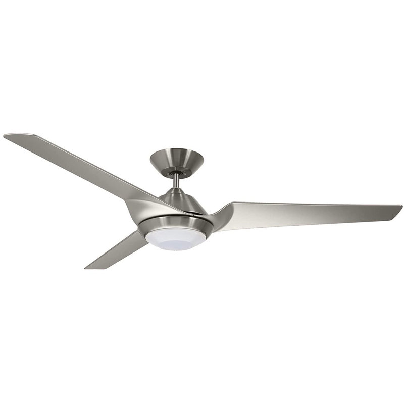 Ventilateur de plafond à hélice à DEL à 3 pales de 60 po avec commande murale et ensemble d'éclairage inclus