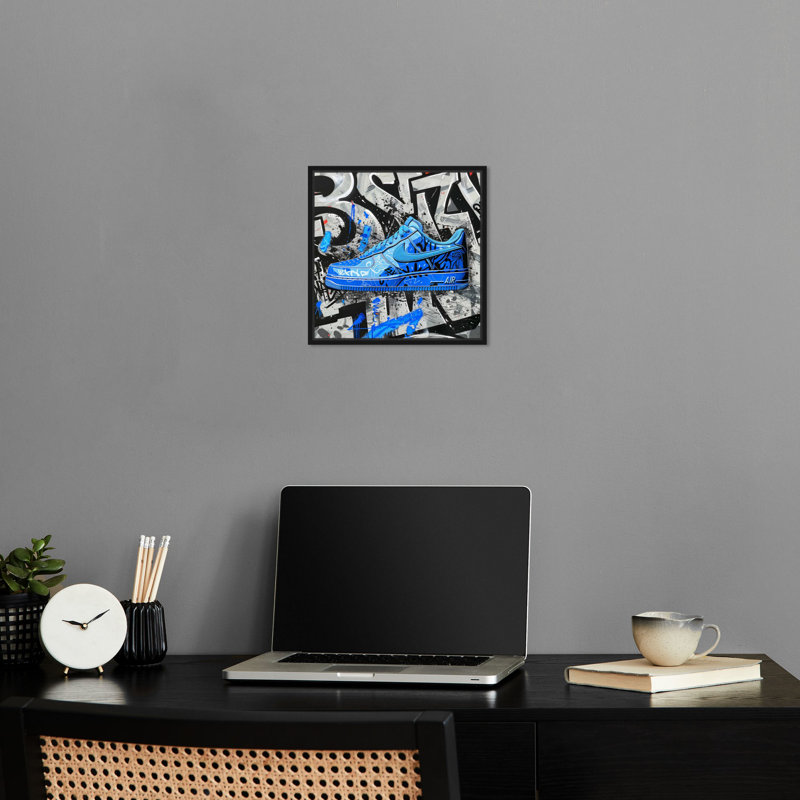 Graffiti sur toile, impressions d'art urbain sur toile par Notoriart, Cadre noir, H 13 po x l 13 po