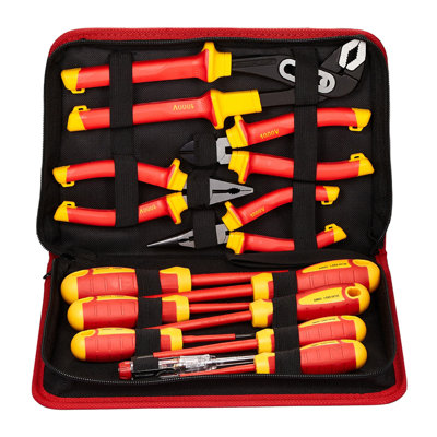 Insulated Screwdriver Set 12-Piece Insulated Tool Set for Electricians 1000V