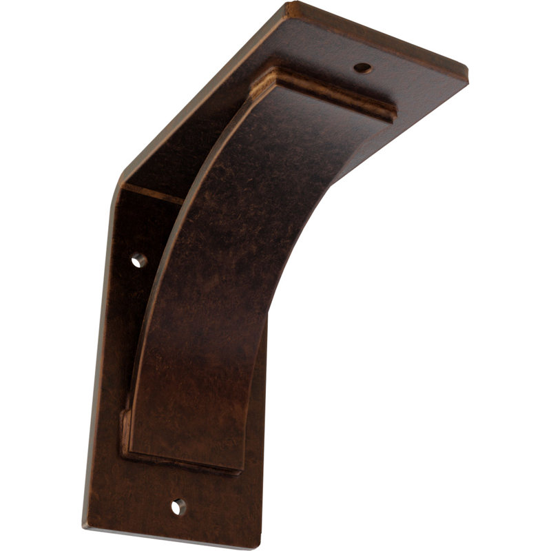 Support en acier Morris, Cuivre antique, H 6 po x l 3 po x P 6 po