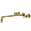 Robinet de baignoire romaine à 3 poignées et 3 poignées à fixation murale Kingston Brass-59137447-60119955