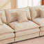Modular Sectional Sofa,102" L Shaped Couch Set for Living Room,3-Seater Comfy Cloud Couches with Movable Ottoman,DIY Combination,Chenille,Green-129888118