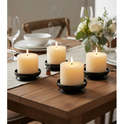 4 Piece Metal Tabletop Pillar Set