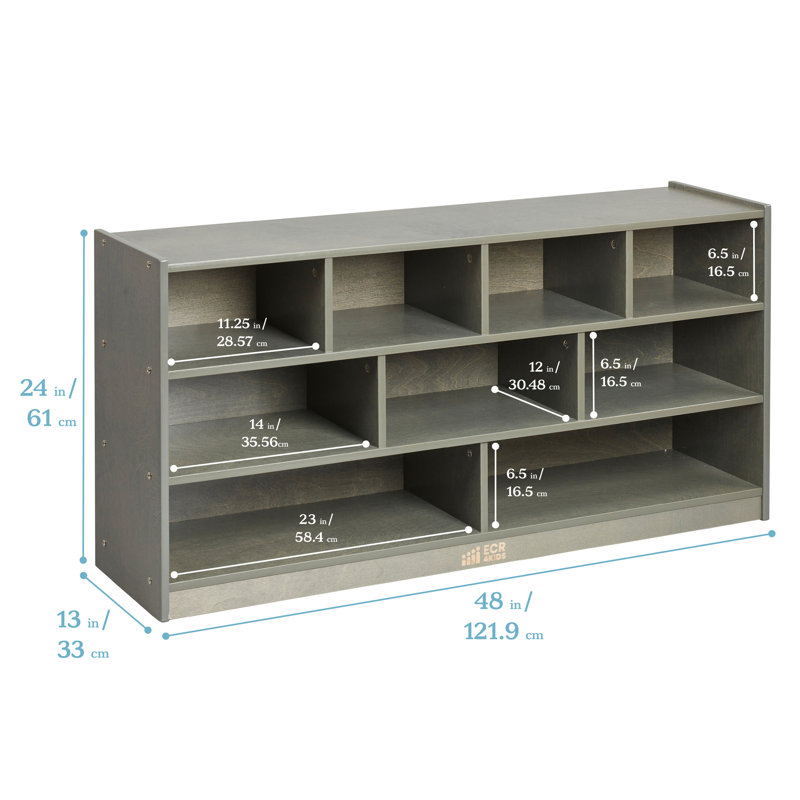 Large Grey Wash Mobile Block Storage Cart