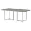 Table de salle à manger rectangulaire en faux marbre gris