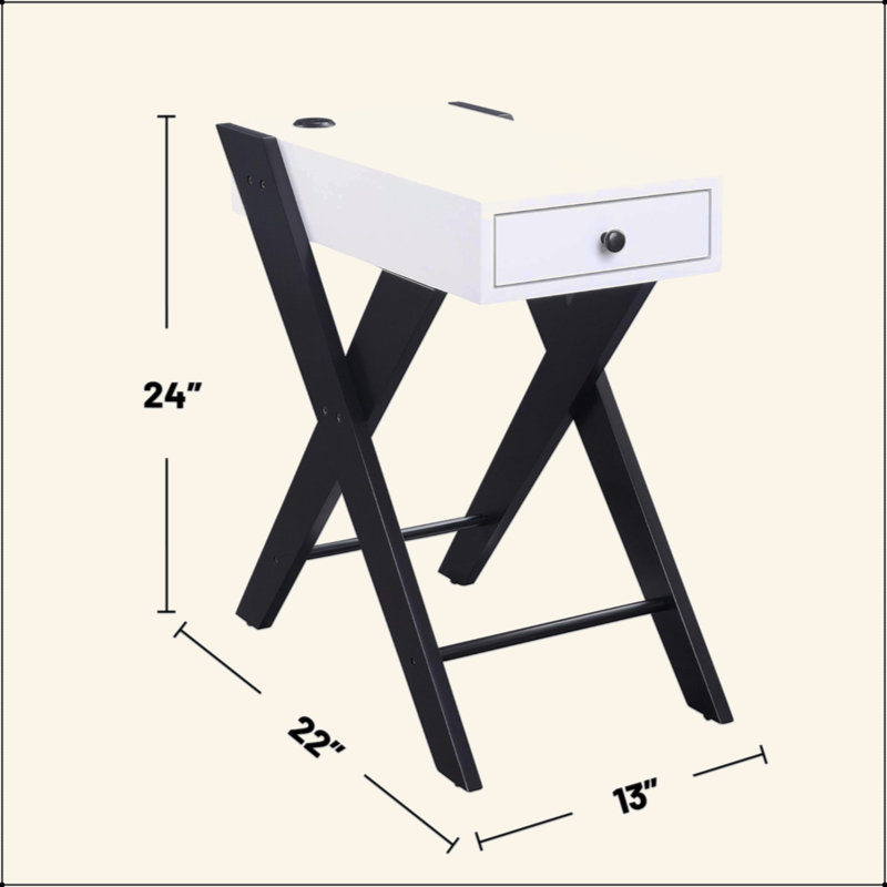 Accent Table With USB Charging Dock
