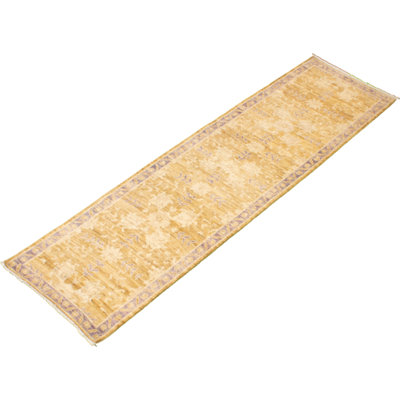 One-of-a-Kind 2'8" X 9'8" New Age Runner Wool Area Rug in Light Brown