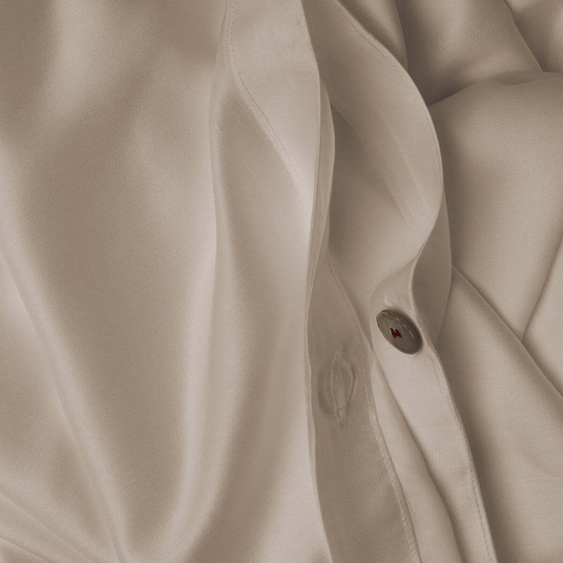 Woodland Silk Duvet Cover, Ivory, Queen Duvet Cover