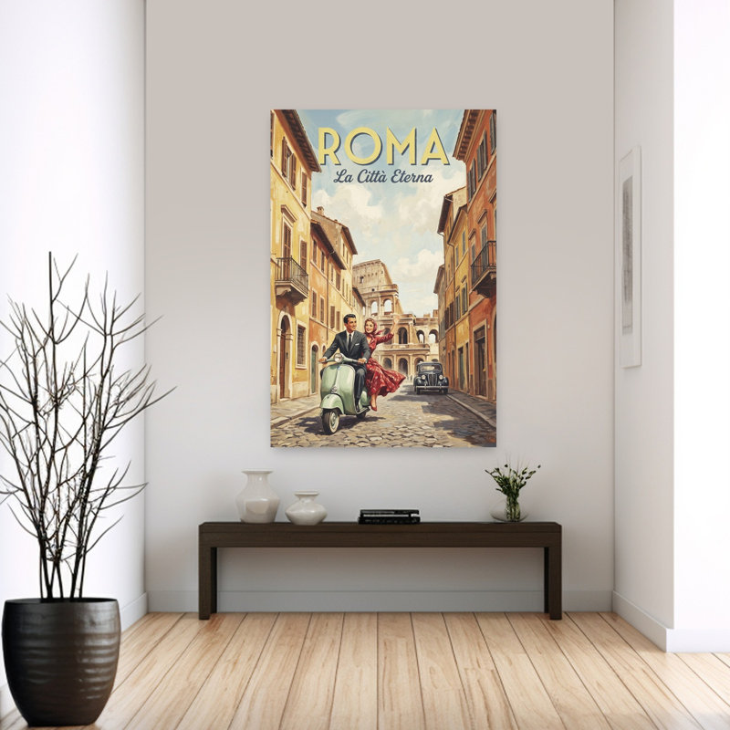 Impression sur toile romantique romantique, Rome, H 60 po x l 40 po