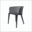 Chaise de salle à manger d'extérieur en fer avec finition antirouille (ensemble de 2)
