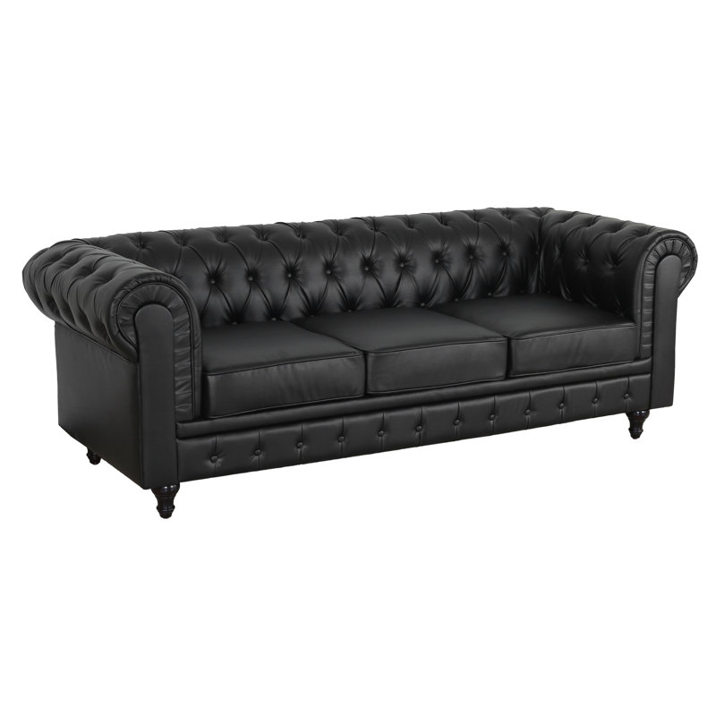 Darley Faux Leather L-Shaped Sectional, Right Hand Facing