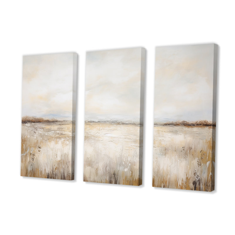 Ensemble de salon d'art mural prairies Pairies, Toile tendue, H 32 po x l 48 po x P 1 po