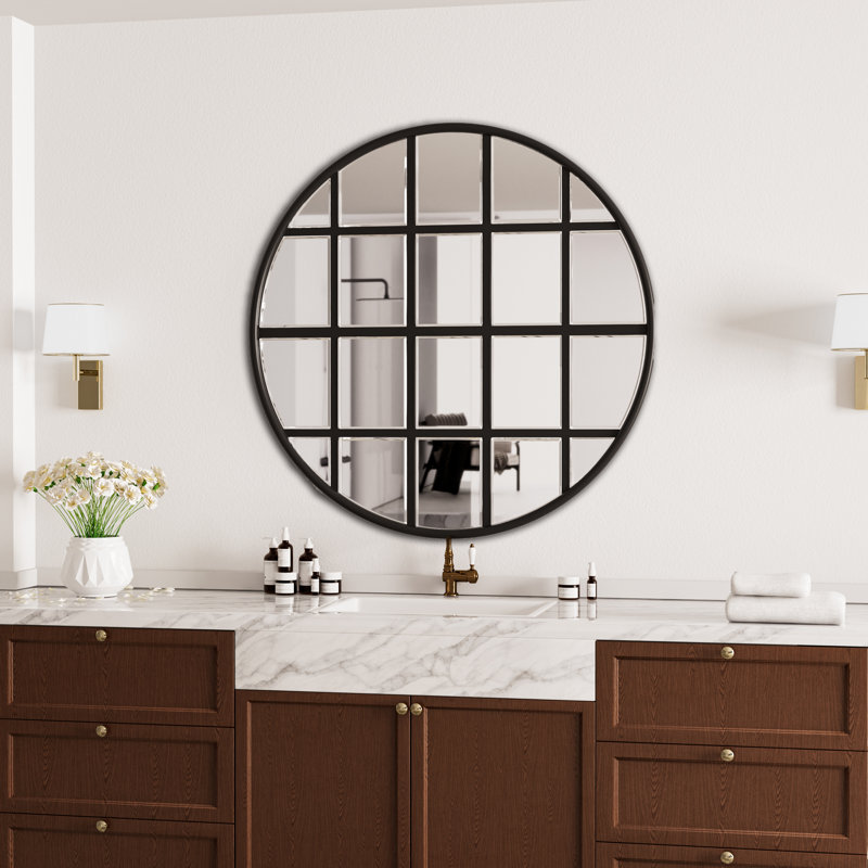 Bayliff Metal Wall Mirror, Round, 36" x 36"
