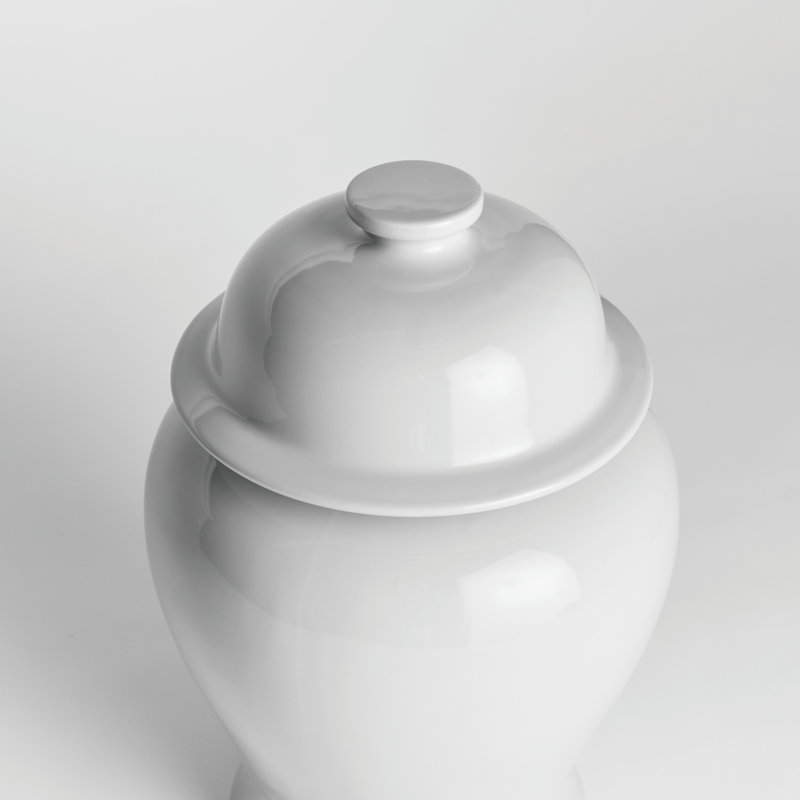 Ricki Ceramic Ginger Jar, White, 21"