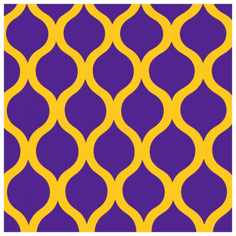 Purple Gold Trellis Comforter, King