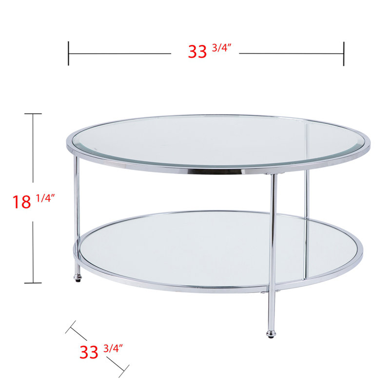 Table basse Risa - style glamour - chrome