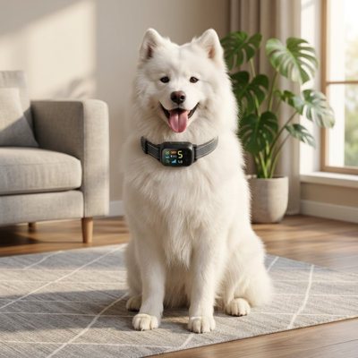 Collier pour chien Citronella (1 recharge incluse), 5 réglages de sensibilité, Bip + Vibration + Vaporisateur 5 modes, IP66 imperméable, pour les grands et les petits chiens