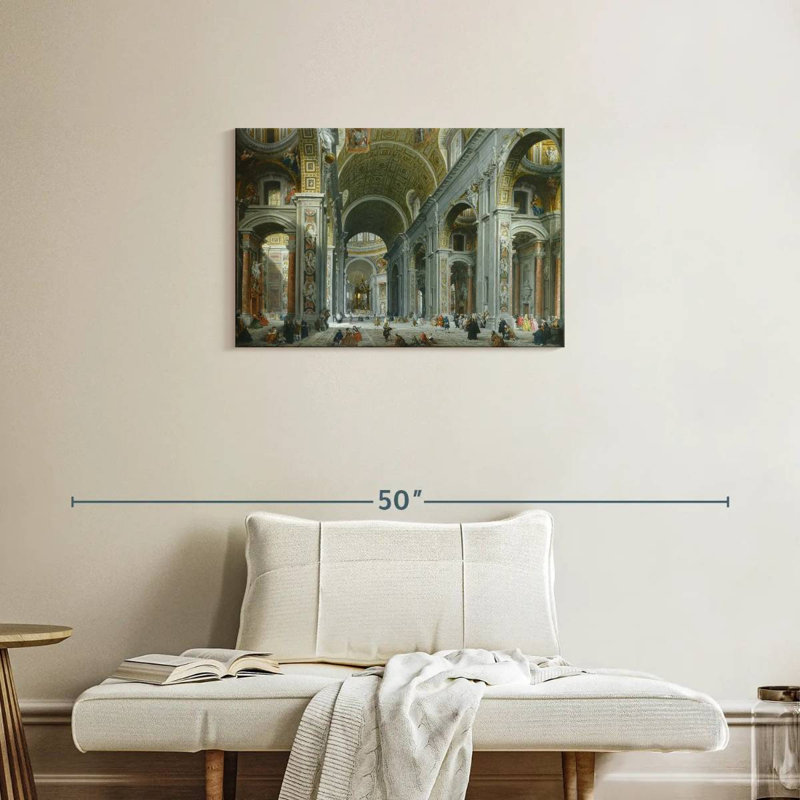 Intérieur de Saint-Pierre, H 20 po x l 30 po
