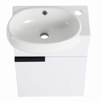 Meuble-lavabo simple 11,6 po avec plateau en bois manufacturé