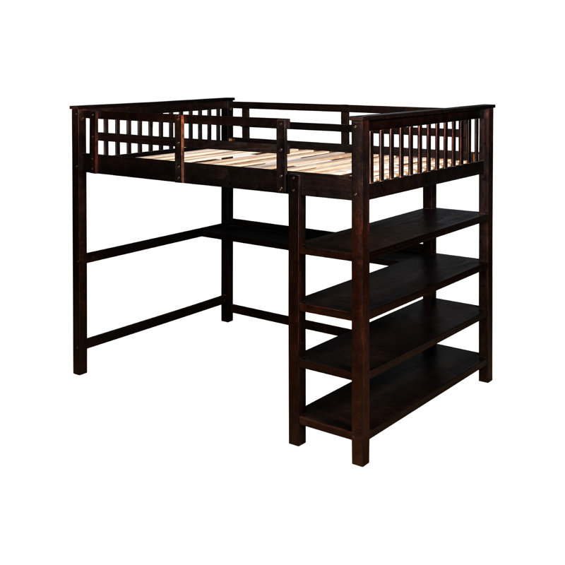 Geramiah Kids Loft Bed, Full, Espresso