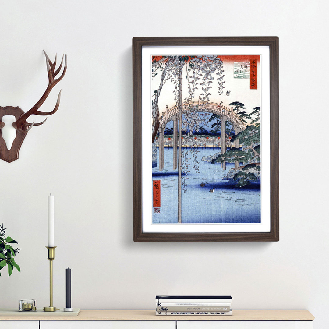 Kameido Tenjin Shrine Grounds by Utagawa Hiroshige - Picture Frame Art Print