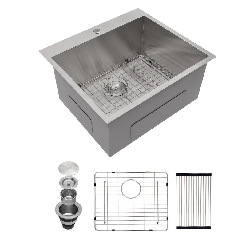 Évier de cuisine encastré L 25 po x l 22 po, H 9 po x l 22 po x L 25 po