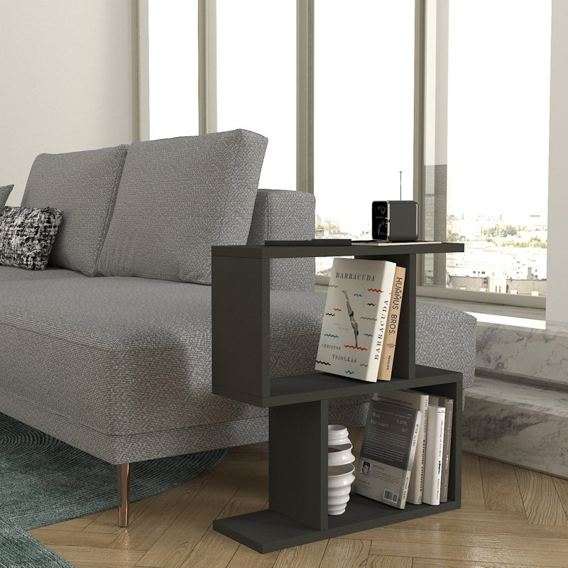 Akifa Sled End Table, Anthracite