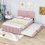 Lit plateforme tapissier avec lit gigogne-130022593