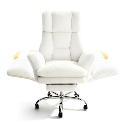 Big and Tall Office Chair, Flip Armrests for Pets & Cross Legged Sitting, Executive Ergonomic Computer Gaming Chair with Foot Rest
