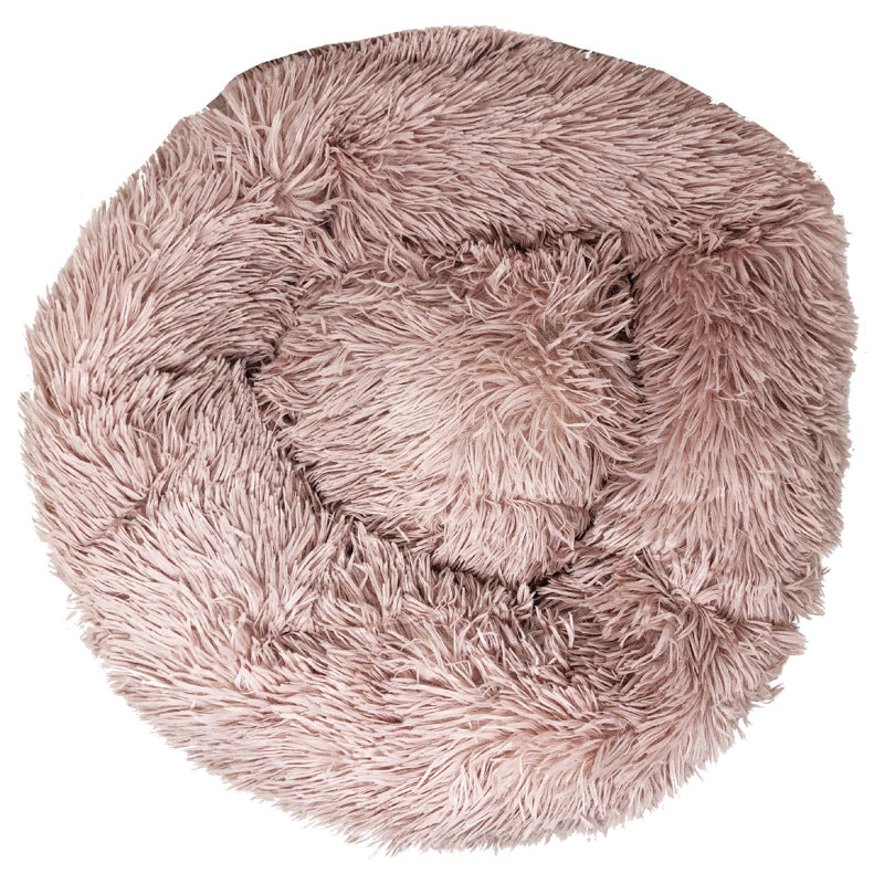 Lit pour chien arrondi moelleux et moelleux de haute qualité Pet Life, H 6,69 po x l 19,68 po x P 19,68 po, Rose