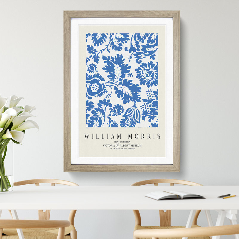 Venetian Pattern by William Morris - Picture Frame Art Prints, Oak, 48cm H x 36cm W x 2cm D