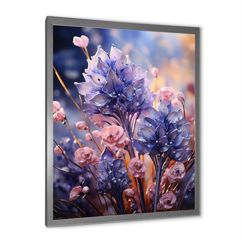 «Meadow Lavender Bliss I», impressions sur toile florales et botaniques, Cadre photo argenté, H 20 po x l 12 po x P 1 po