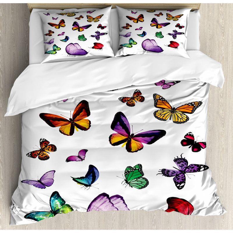 Cottage Americana Polyester Mixed Duvet Cover, King Duvet Cover + 2 Shams