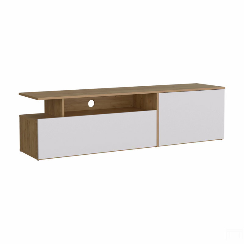 TV Stand 60" TV Capacity,2 Doors, 4 Shelves