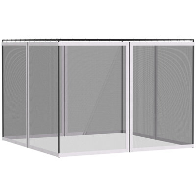 10' X 13' Replacement Netting For Gazebo And Canopy Sidewalls, White. Keeps Winged Creatures Away Debris Out. Effortless Installation Mode. Fits Numerous 10'x13' Models. Formed Numerous