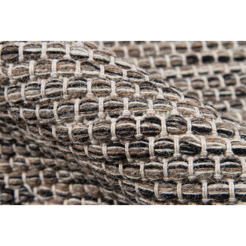 Mesa Wool Abstract Area Rug in Natural, Rectangle 3'6" x 5'6"