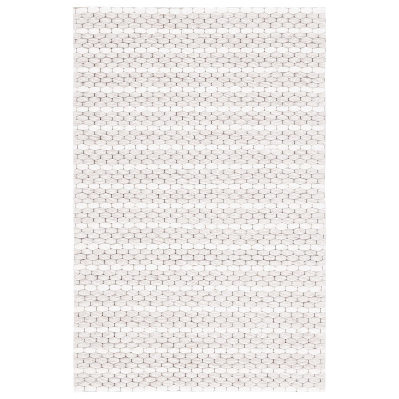 Arloe Flatweave Area Rug in Beige/Ivory, Rectangle 6' x 9'
