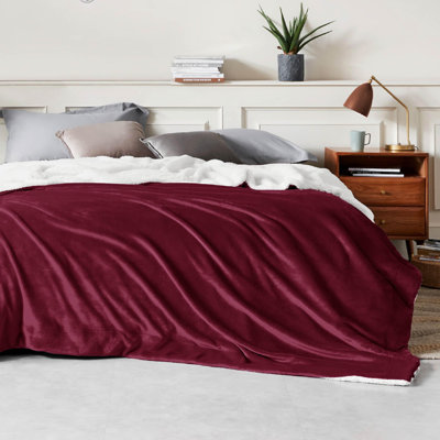 Bedsure GentleSoft Sherpa Fleece Queen Blanket, Thick Cozy Comfort for Winter & Fall, Soft Fuzzy Blanket for Couch and Bed