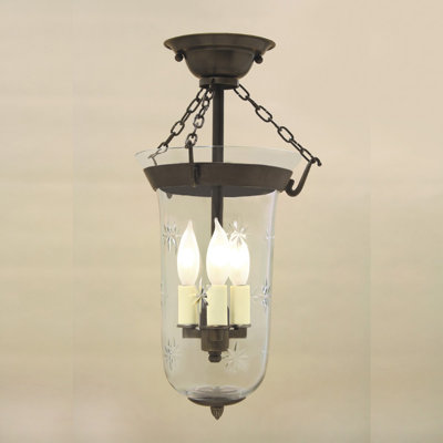 Kaci Glass Semi Flush Mount