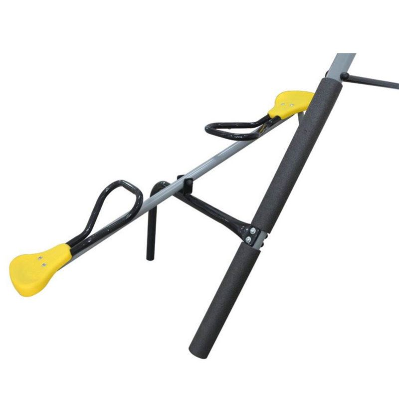 Titan Outdoor Playground Swing Set with Yellow Slide and Steel Frame