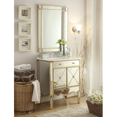 Ensemble de meuble-lavabo simple 30 po avec miroir Zadie