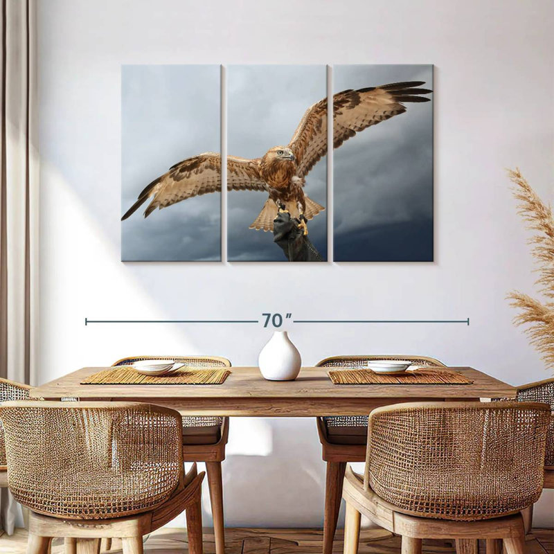 Brampt Falcon On Gauntlet, 36" H x 57" W