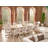 Luxurious Beige Velvet Dining Set With Gold Accents – Multiple Seating Options Available-109024899-109024900